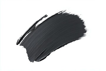 A black brush stroke on a white background