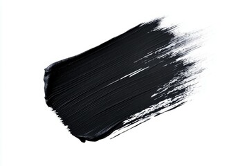 A black brush stroke on a white background
