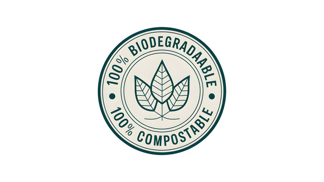 100% Biodegradable and Compostable Product Label
