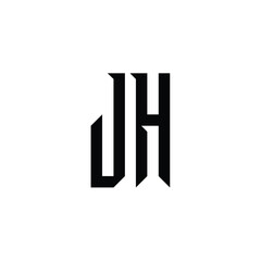 JH monogram logo design letter text name symbol monochrome logotype alphabet character simple logo
