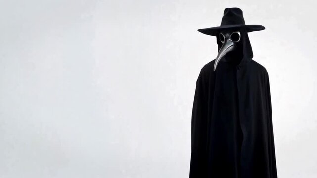 Plague doctor aesthetic with a minimalist style