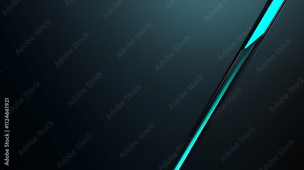 Poster modern abstract background with geometric angles and vibrant blue lighting : generative ai