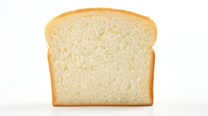 Slice of Wheat Bread Isolated on White Background, Nutritious and Versatile Loaf for Daily Meals and Snacks.