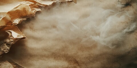 A crumbling cliffside eroding into the sea, with rocks disintegrating and falling into the waves, space for text.