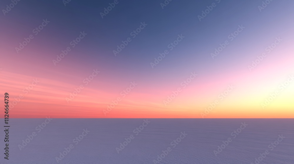 Poster golden clouds stretch across the calm horizon at sunrise, creating a minimalist scene filled with so