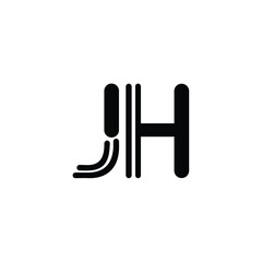 JH monogram logo design letter text name symbol monochrome logotype alphabet character simple logo