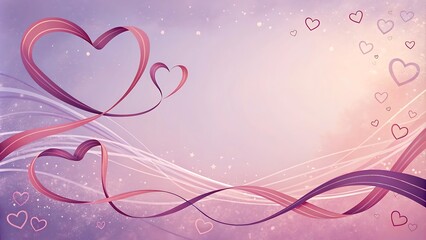 Dynamic Valentine's Day Love Ribbon Dance with Flowing Ribbons