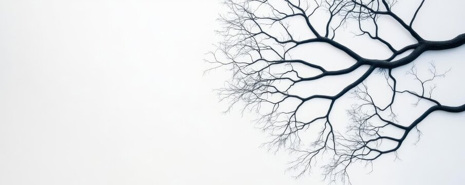 Tree branches forming a neural network, symbolizing connection and intelligence