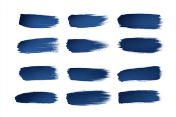 A set of blue brush strokes arranged in a grid