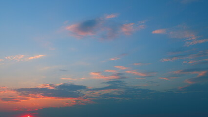 Cloud cloudscape. Puffy fluffy white clouds. Nature weather blue sky. Time lapse.