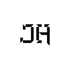 JH monogram logo design letter text name symbol monochrome logotype alphabet character simple logo