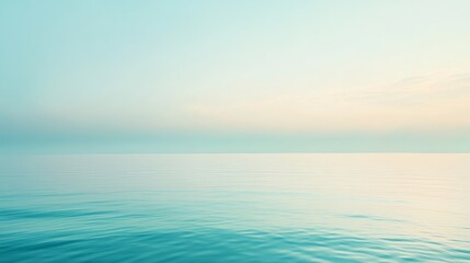 Fototapeta premium A serene, peaceful scene of the ocean and sky at dusk.