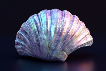 3D Shell background: Glossy Opalescent Finish wallpaper illustration