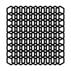 Geometric pattern of hexagons in the shape of honeycomb pattern, doodle hand-drawn