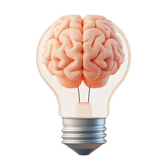 Brain and Light Bulb Icon Representing Creativity and Innovation