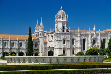 Hieronymites Monastery (Jeronimos), a UNESCO world heritage site, in Lisbon, Portugal