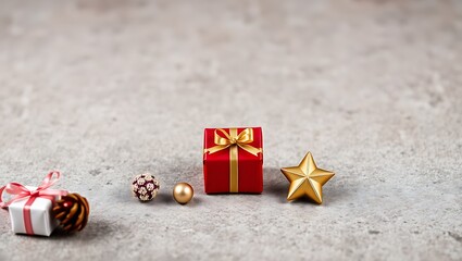 Obraz premium Beautiful gift box with ribbon, festival background