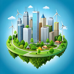 Eco-urban transformation involves redesigning cities with sustainable infrastructure,