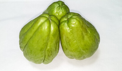 Chayote Vegetable isolated white background