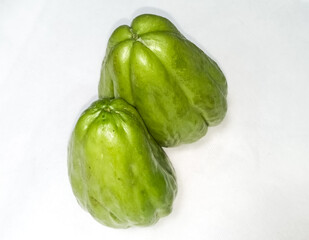 Chayote Vegetable isolated white background