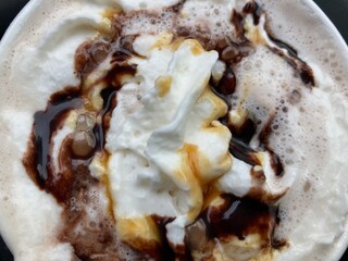 hot chocolate with whipped cream