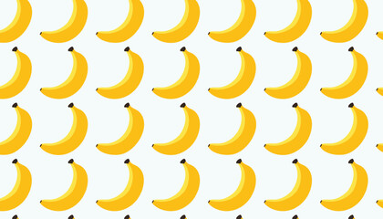 Seamless pattern with bananas. Vector illustration in flat style.