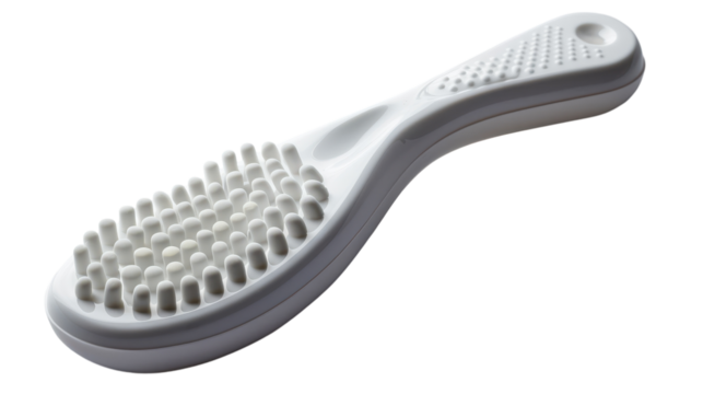 A modern grooming tool designed for effective cleansing and care of delicate skin in a minimalistic style on transparent background