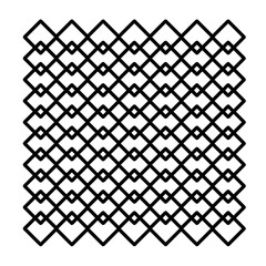 Geometric pattern of squares, doodle hand-drawn