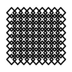 Geometric pattern of squares, doodle hand-drawn