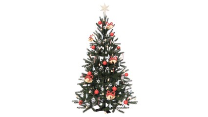 Obraz premium Christmas tree is a festive tree on Christmas day in the new year