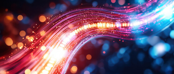 A vibrant swirl of colorful lights and patterns, creating a dynamic and energetic visual that evokes movement and creativity.