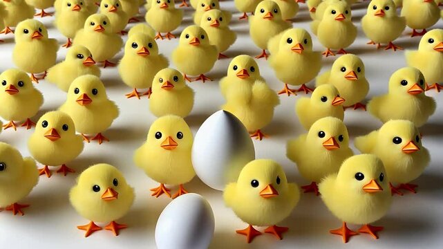 bird animal chicks little baby cartoon yellow chick easter collection cute babybird character