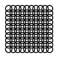 Geometric ornament of circles pattern, doodle hand-drawn
