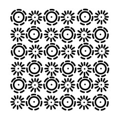 Geometric ornament of circles pattern, doodle hand-drawn