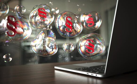 4k Video Law Office Notebook Paragraphs Soap Bubbles. ProRes 4444.