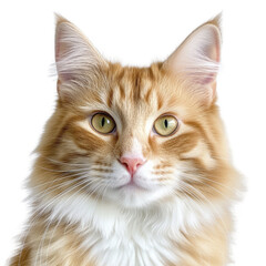 Obraz premium Adorable Ginger Cat Portrait, Fluffy Fur | Pet Portraits