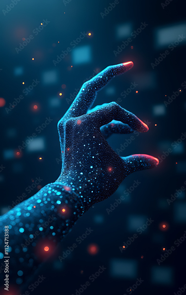 Poster The abstract concept of a technological vector is often used as a background in various forms of digital communication._00001_