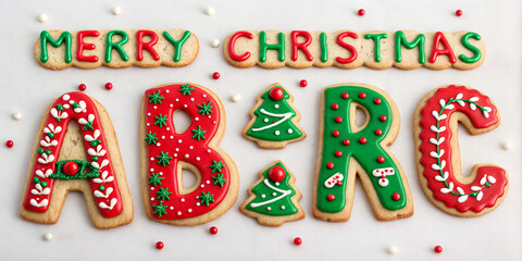 cookies, letters, Christmas, sweets, dessert, decor, new year,