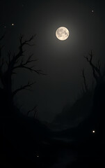 Fototapeta premium Spooky Halloween graphics require a spooky texture, such as an all black PNG file with no background for dark themes._00001_