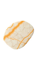 Natural Quartzite Stone with Orange Striations isolated png