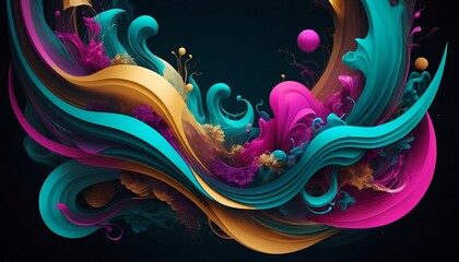 Ethereal Liquid Art Composition