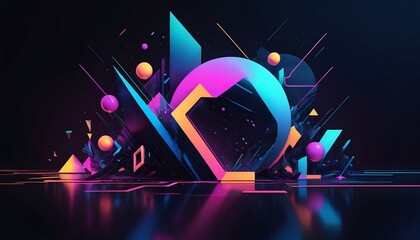 Reflective Surface Abstract Art