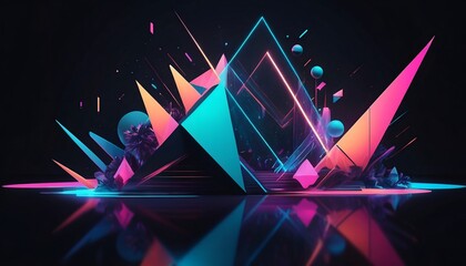 Immersive Neon Abstract Design