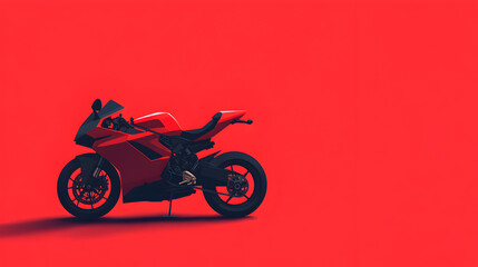 Obraz premium A geometric design of a motorcycle with angular lines and solid color fills. Geometric minimalist motorcycle.