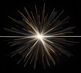 Obraz premium Glowing lines neon banner background Illumination lines Neon light background Feeling.Digital particles rainbow colors.light effect cold yellow red Background.generative ai