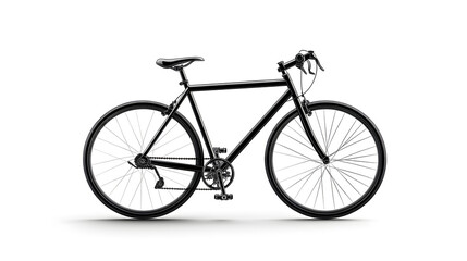 A simple line-drawing of a bicycle with clean lines and a minimalist background of a city street. Minimalist bicycle illustration.