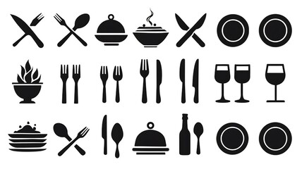 set of restaurant icons