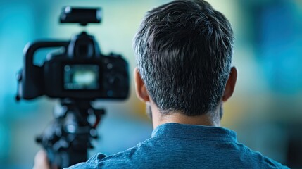 Professional portrait photoshoot of a man captured by an expert photographer indoors