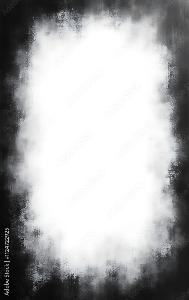 Poster dark noise textured monochrome banner provides a black and white abstract background for text overla
