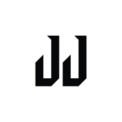 JJ monogram logo design letter text name symbol monochrome logotype alphabet character simple logo